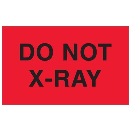 Bsc Preferred 3 x 5'' - ''Magnetic Media Do Not X-Ray'' Fluorescent Red Labels BUY00024055